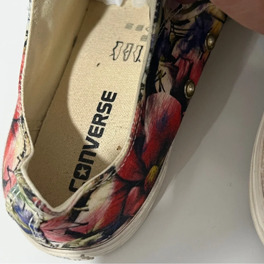 CONVERSE Floral Canvas Sneakers US SIZE 9 - Picture 7 of 7